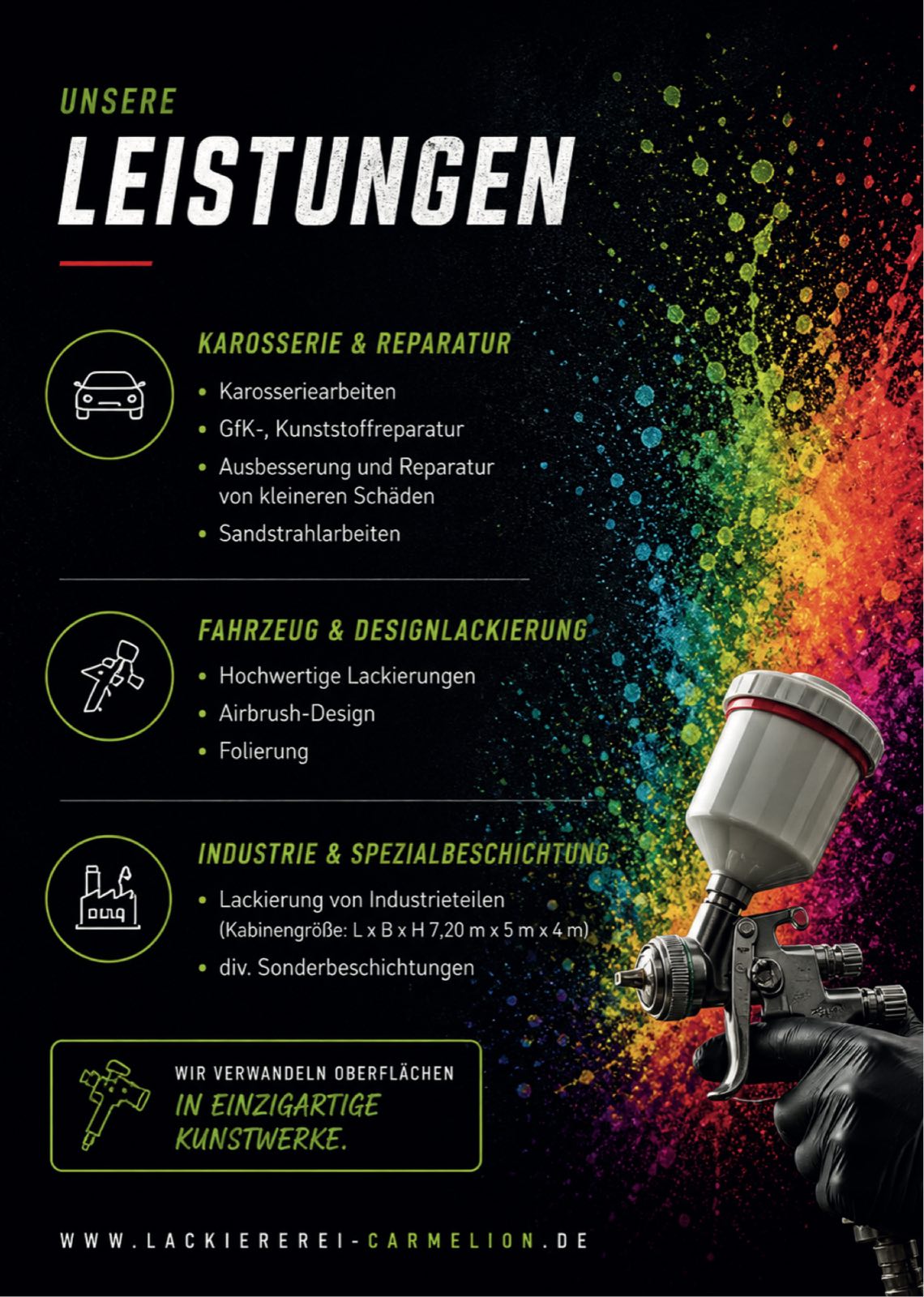 Lackiererei Carmelion — Broschüre, Seite 3