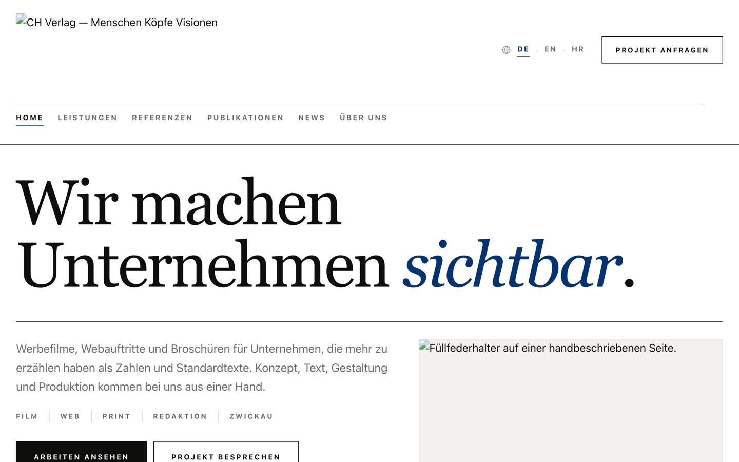 Vorschau der Website ch-verlag.com